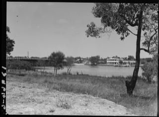 Canning Bridge and Raffles Hotel, 1938